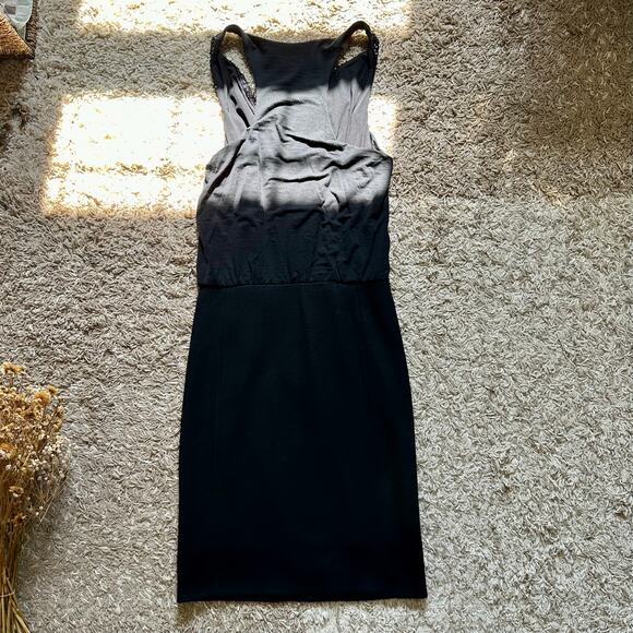 Black Tory Burch Sequin Sleeveless Pencil Dress Wool Nylon Women’s Size S - Picture 3 of 15